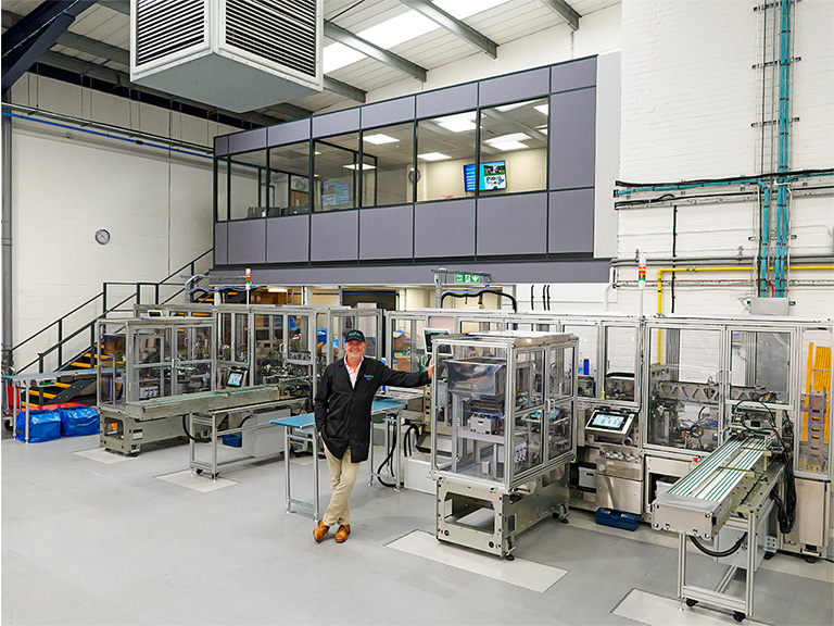 Steve Baker with new machinery
